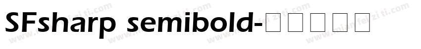 SFsharp semibold字体转换